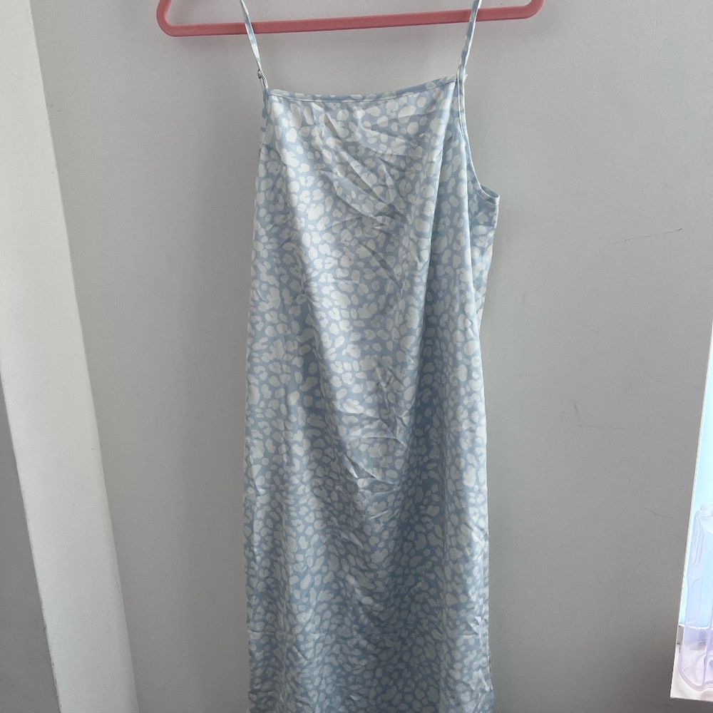 leopard print midi dress